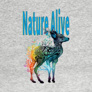 Baby Deer in Nature Art T-Shirt